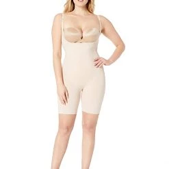 Spanx Lightweight Layer Open-Bust Mid-Thigh Bodysuit | Underwear & Intimates