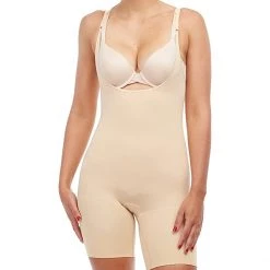 Spanx Power Series Open Bust Midthigh Bodysuit | Shirts & Tops